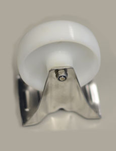 AUSSIE TROLLEYS' Stainless Steel Castor, Fixed with 80mm Nylon Wheel 