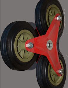 AUSSIE TROLLEY'S Stair Climber Triple Wheel Solid Rubber 6