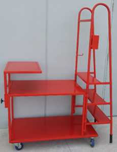 3-Step Trolley with adjustable shelf